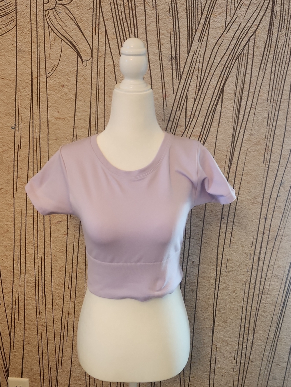 Aerie Offline Lavender Crop Tee